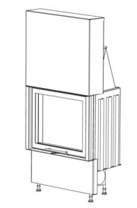 Wkład Kominkowy Horizontal VD gilotyna 670/500 - Kobok