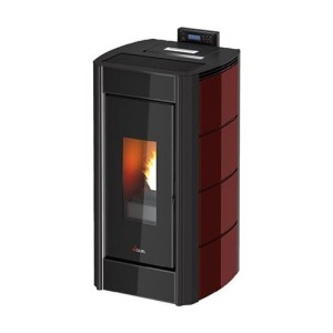 Piecyk na pelet Evo3 Air kafel 7,0 kW bordowy - Cadel