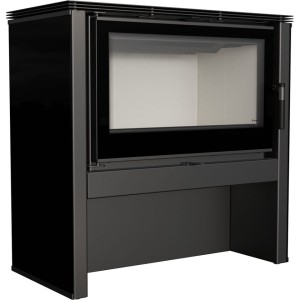 Kratki JUNO 12 panel czarny Piec Wolnostojacy