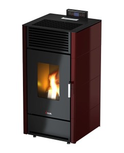 Piecyk na pelet Cristal Air 7,0 kW bordowy - Cadel