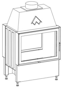 Wkład Kominkowy Horizontal 780/500 O (tunel) - Kobok