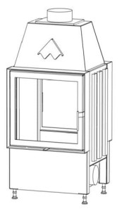 Wkład Kominkowy Horizontal 550/500 O (tunel) - Kobok