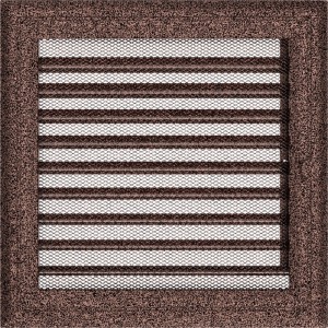 Kratka Oskar miedziana malowana z żaluzją 22x22 (Kratki)