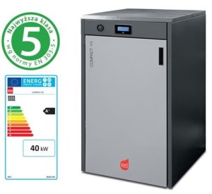 Kocioł na pelet RED Compact 45 (11,7-43,5 kW) CO+CWU z pompą elektroniczą