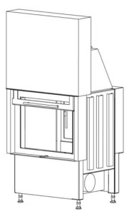 Wkład Kominkowy Horizontal O (tunel) VD gilotyna 620/500 - Kobok
