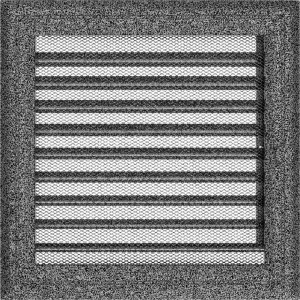 Kratka Oskar czarno-srebrna z żaluzją 22x22 (Kratki)