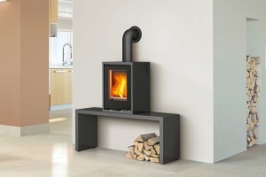 Sparthem Linear Module XS Base C (Nero) Kominek Wolnostojący
