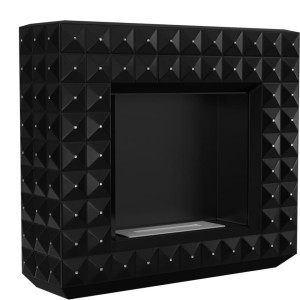 Kratki EGZUL czarny z kryształami Swarovski mat Biokominek
