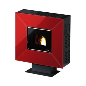 Piecyk na pelet Cloe3 Air szkło 6,5 kW bordowy - Cadel