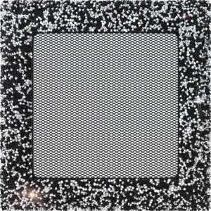 Kratka Venus z kryształami Swarovski czarno-srebrna 17x17 (Kratki)