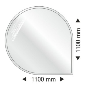 Podstawa szklana okrągła-narożna 1100x1100mm