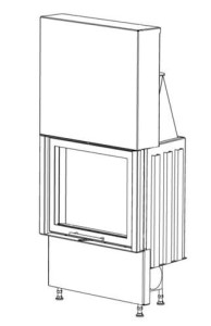 Wkład Kominkowy Horizontal VD gilotyna 740/500 - Kobok