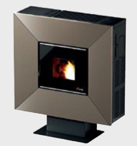 Piecyk na pelet Cloe3 Air blacha 6,5 kW light bronze - Cadel