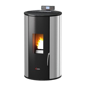 Piecyk na pelet Rondo Air 5,5 kW srebrny - Cadel