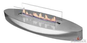 Biokominek Elipse Base (Szczotkowana Stal) (Spartherm)