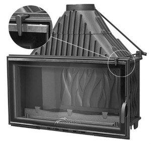 Wkład Kominkowy Flat W12 chrom - Kawmet