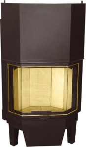 Hajduk Prisma E h szyba trójdzielna Wkład kominkowy 