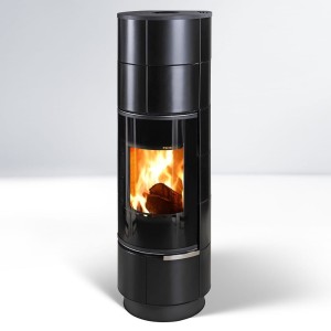 Piec Wolnostojący Delia Plus kafel czarny mat - Thorma