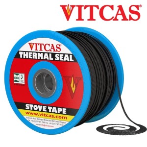 Żaroodporna taśma samoprzylepna - Czarna 15mm x 2mm (1mb) (Vitcas)