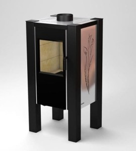 Hajduk PIXEL INOX (wylot spalin do góry) Piec Wolnostojący