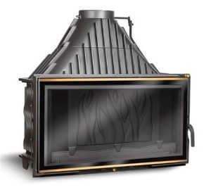 Wkład Kominkowy Flat W12 złoto - Kawmet
